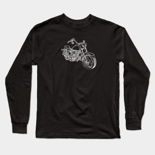 Motorcycle Vintage Patent Drawing Long Sleeve T-Shirt